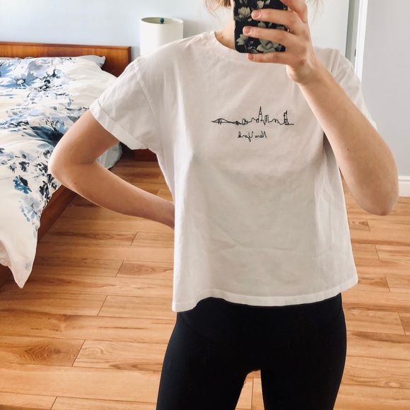 Topshop Tops - TOPSHOP New York Graphic Tee